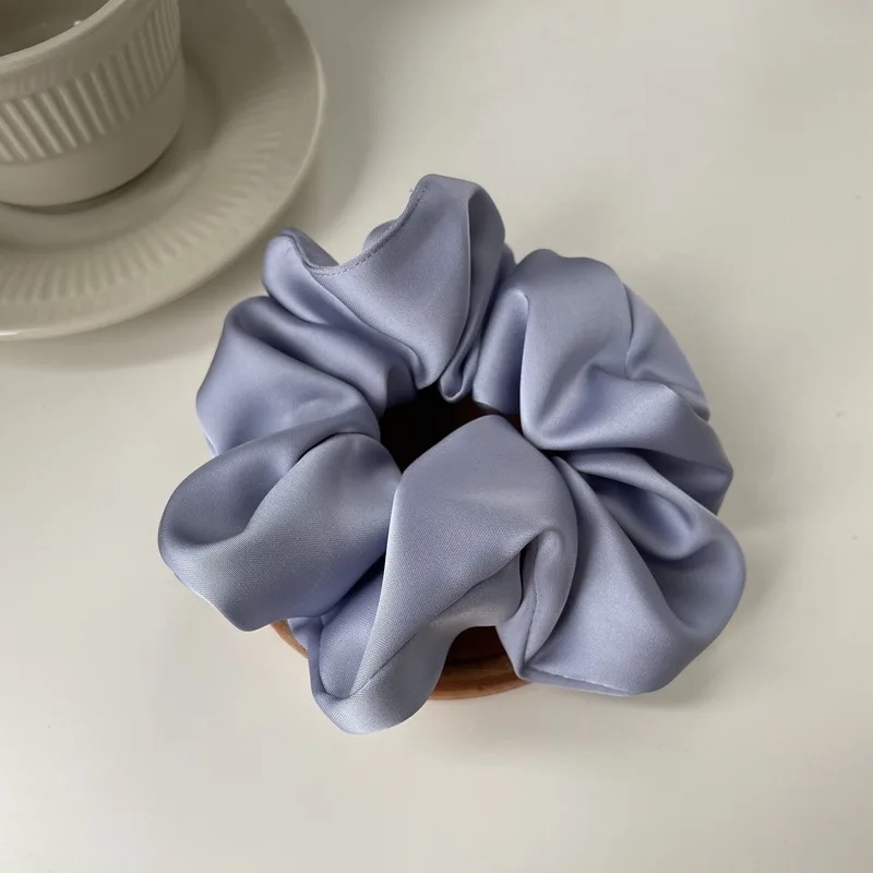 Französisch Seide Haar Zubehör Frauen Textur Elastique Cheveux Complementos De Moda Scrunchies Gomas Pelo Mujer Bands Krawatte Satin – Detail 7