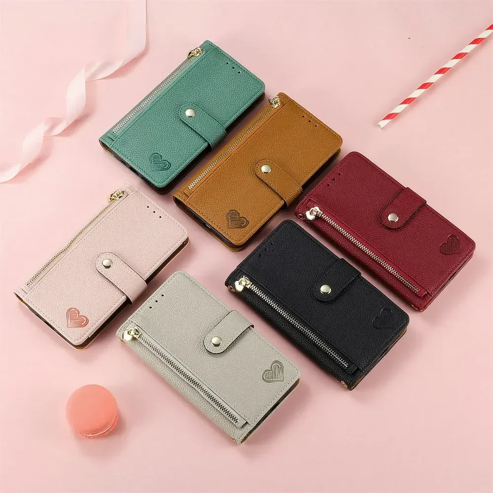 For Xiaomi 14T 13T Pro 14 Ultra 5G Wallet Case Redmi Note 13 Pro 4G RFID Zipper Crossbody Leather Book Funda Mi 14 T Note13 Plus