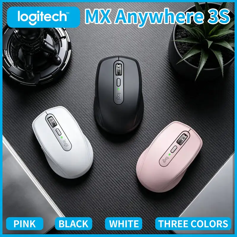 Premium Logitech MX Anywhere 3S - 8000 DPI, MagSpeed Hyper-Scroll, 3-Device Connect, USB-C Quick Charge