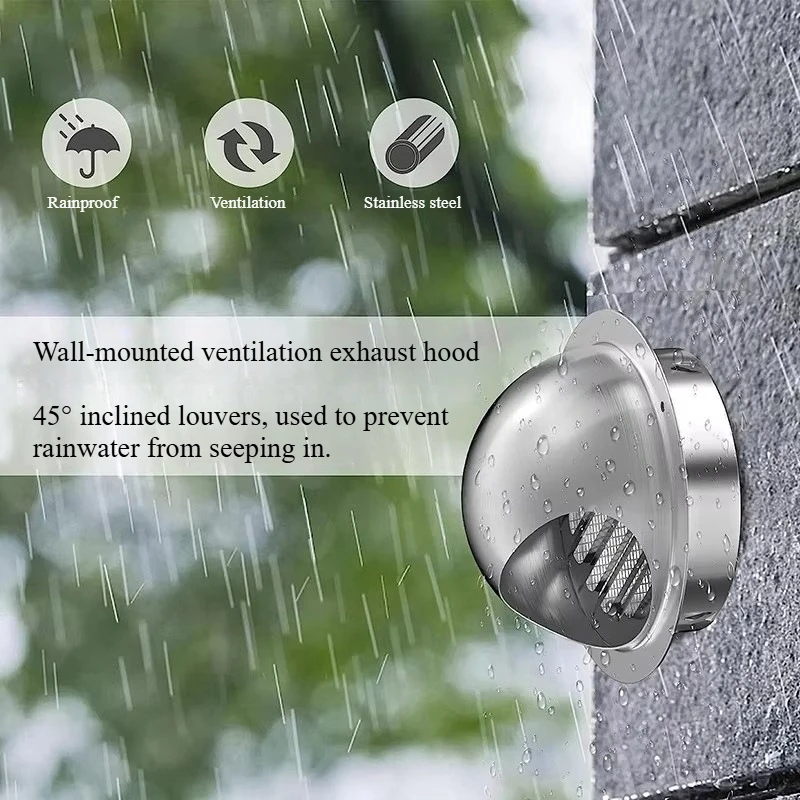 Stainless Steel Ducting Ventilation Exhaust Grille Cover for Wall Ceiling Anti-bird And Rat Prevent Air Vent Heating Cooling Cap