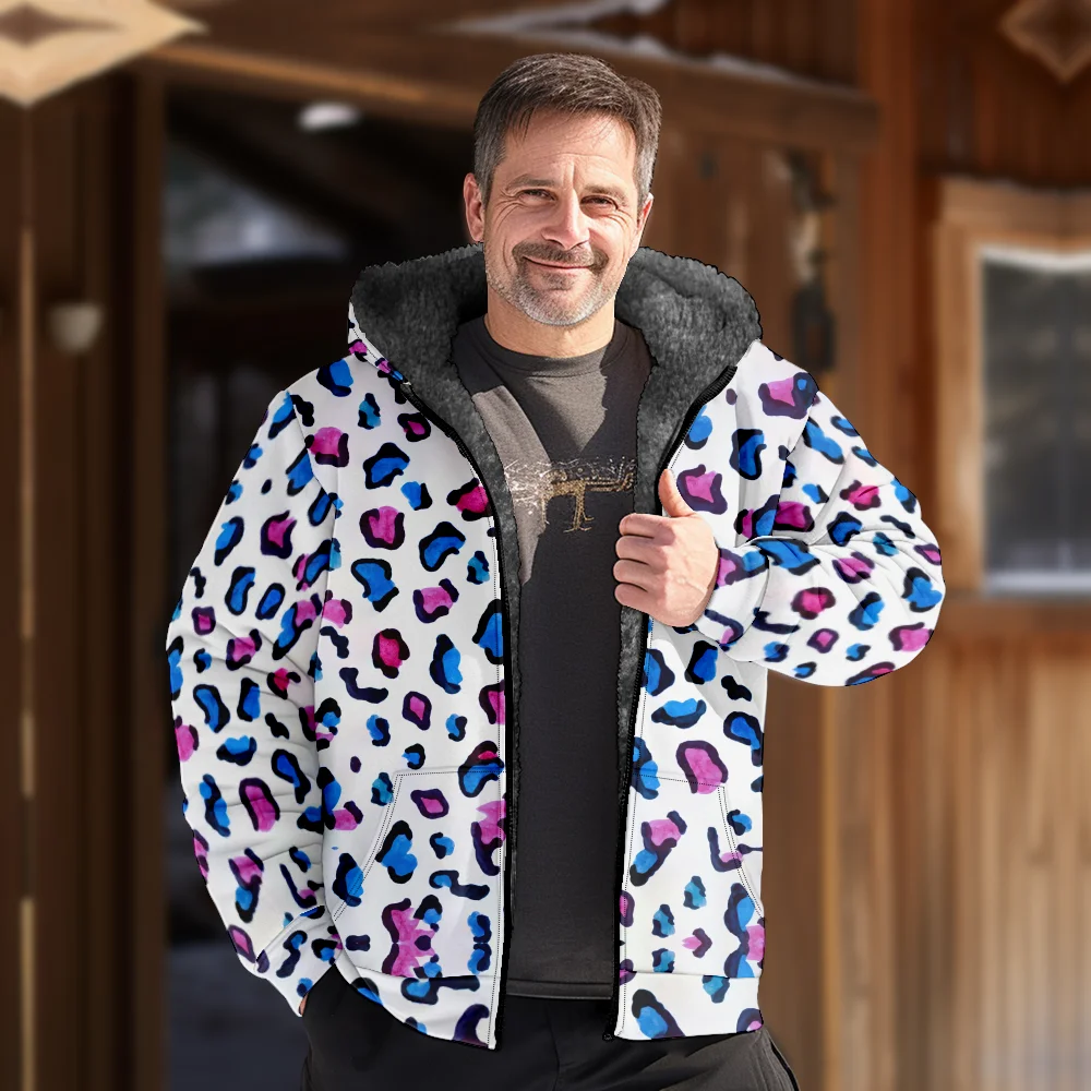 

Мужские зимние куртки, пальто, винтажная хлопковая одежда с леопардовым узором, пальто, удобное пальто в японском стиле