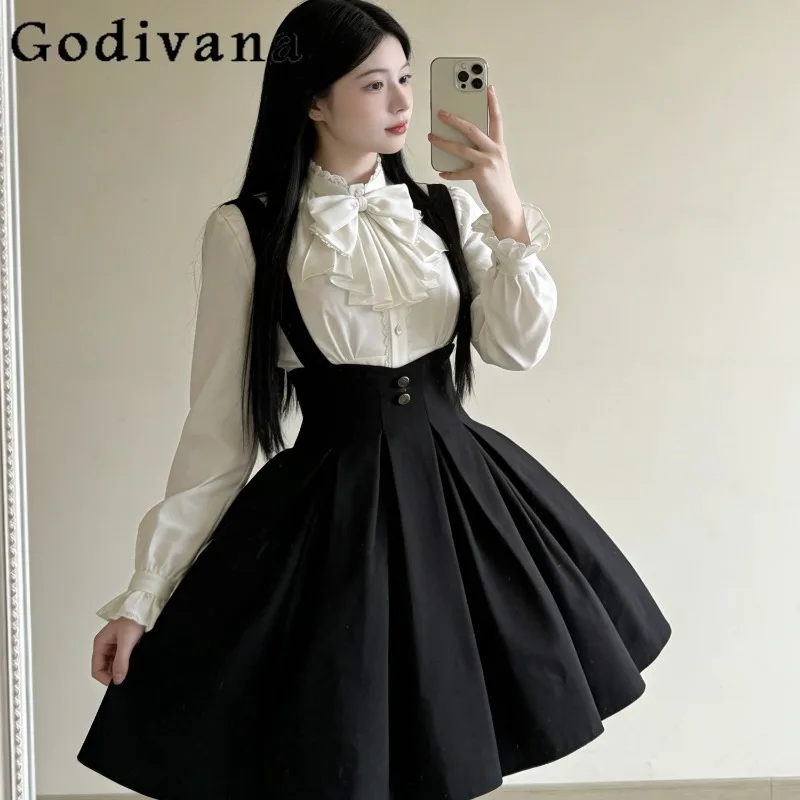 

2026 Spring Summer New Lolita Inner Wear Women's Shirt Vintage Classic French Elegant CLA Versatile Long Sleeve White Blouse