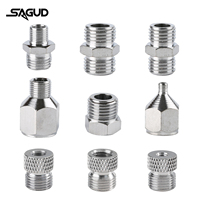 SAUGD 9PCS/Set Airbrush Adaptor Fitting Accessories Replacement Kit Coupling Connector Tool For Compressor and Air Brush Hose