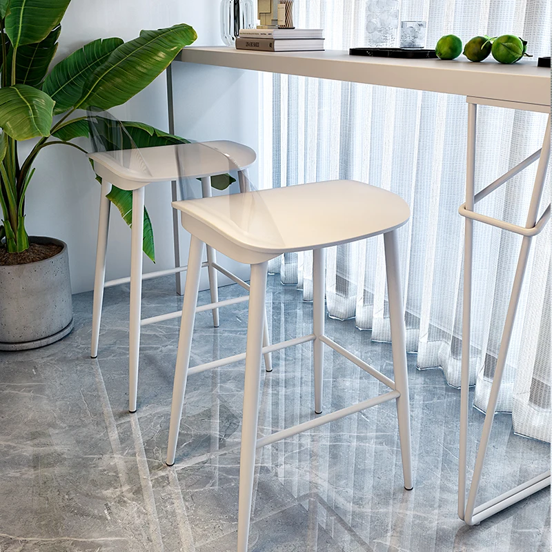 

Counter Nordic Bar Chairs Kitchen Reception Modern Design Bar Chairs High Transparent Cadeira Silla Home Furniture JY50BY