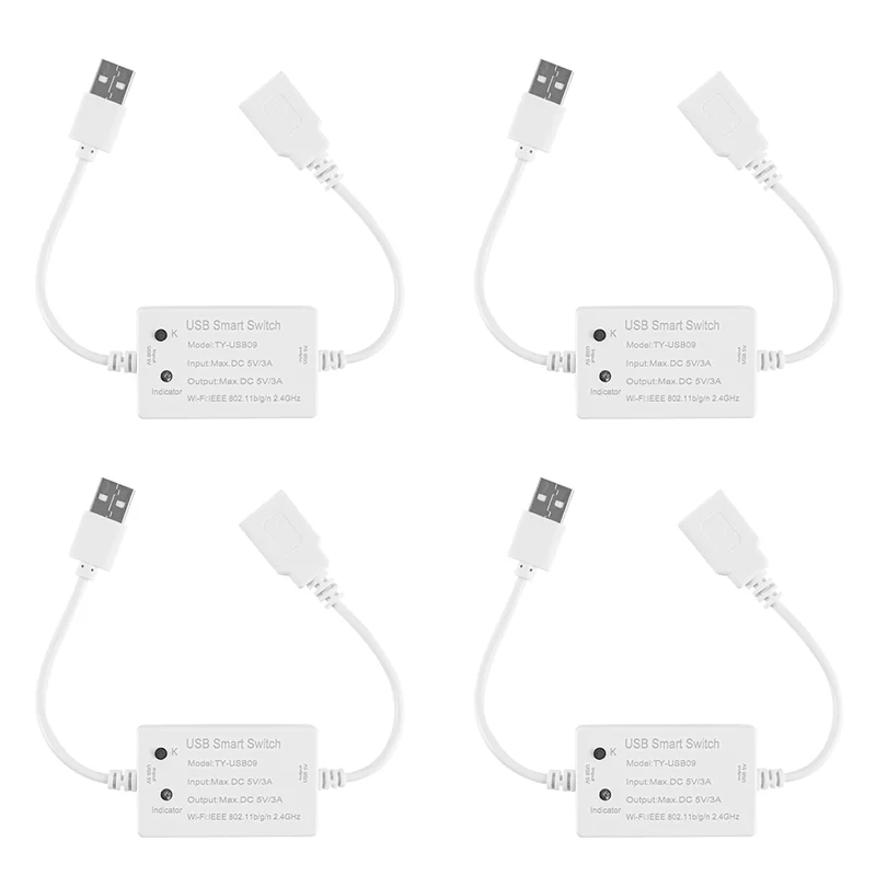 

AB41-4X Tuya USB умный переключатель WIFI контроллер универсальный таймер выключателя Smart Life для USB-приборов для Alexa Google Home