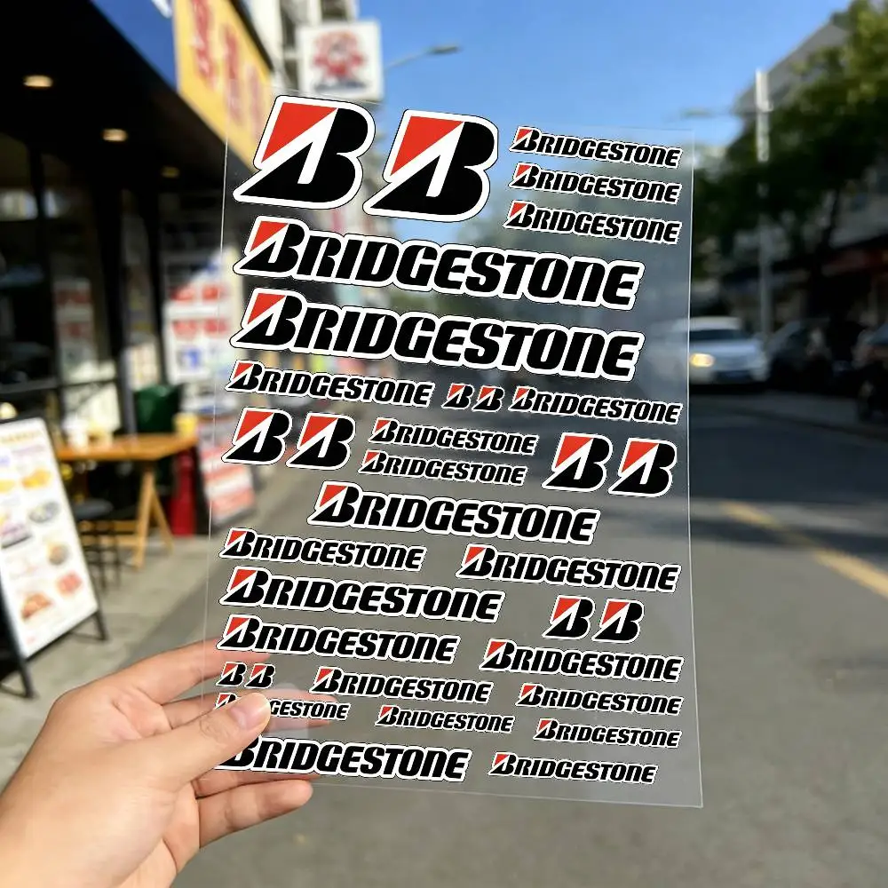 Laser For Bridgestone Waterproof Reflective Motorbike Stickers Easy Peel Removable Decals For Motorcycle Car