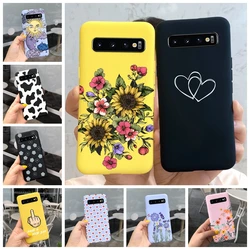 Silicon Case For Samsung Galaxy S10 Plus Phone Cover Samsung S10 S 10 S10e Flower Soft TPU Funda GalaxyS10 10e S10Plus Couqe