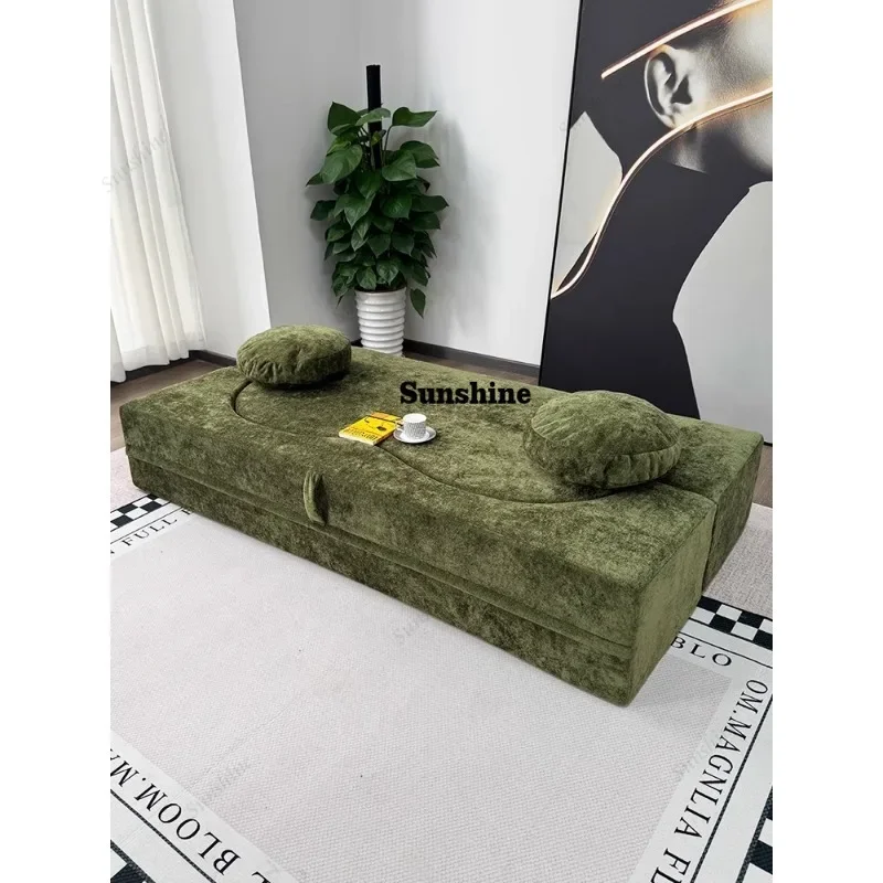 YHigh-end Light Luxury Sofa Pure Sponge Compression Sofa Single Multifunctional Foldable Special-shaped Sofa Bed