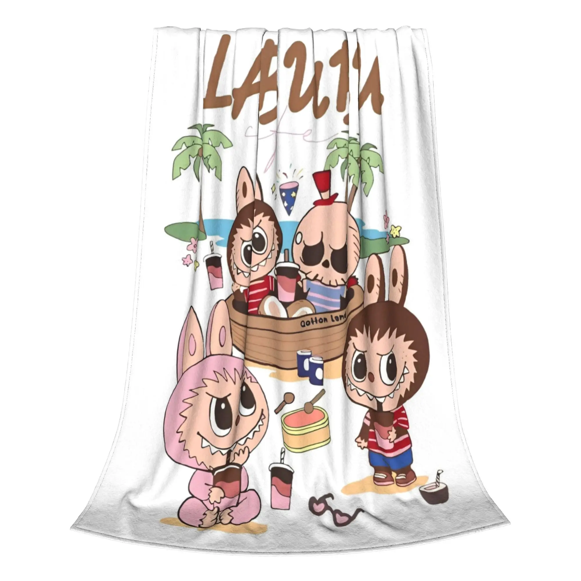 labubu doll cute kawaii Blanket Super Soft Fleece Comfort Present  Throw Blankets Quilt