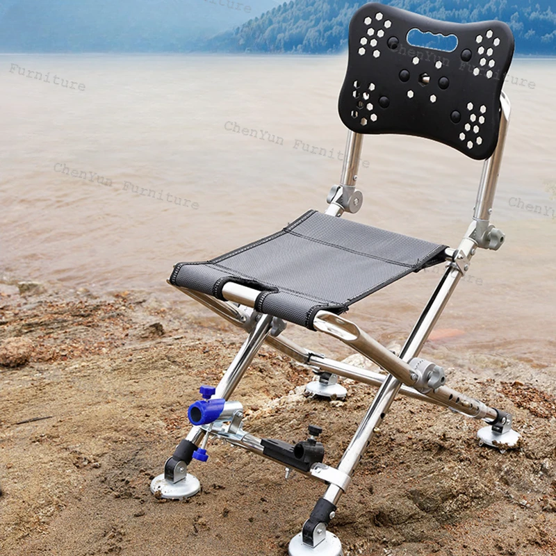 

Fold Portable Fishing Chairs All Terrain Multifunction Backrest Fishing Chairs Bracket Comfort Banco De Pesca Entertainment