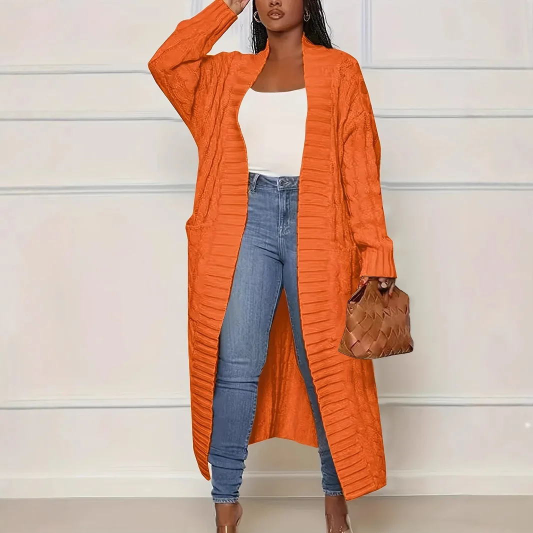 

Contemporary Cardigan Fashionable Elegant Pocket Cardigan Knit Oversized Buttoned Cardigan Comfortable Cozy Thermal Sweater