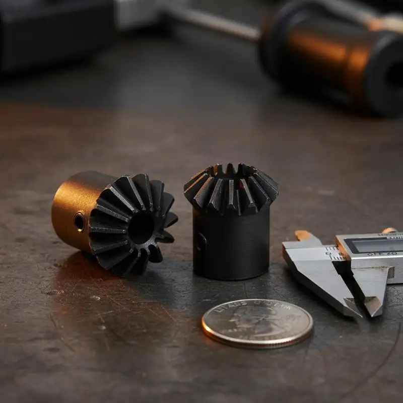 2Pcs 45# Steel 1M 15T Spiral Bevel Gear M1 Modulus 1:1 90 Degrees Differential Gear Bevel Gear Accessories