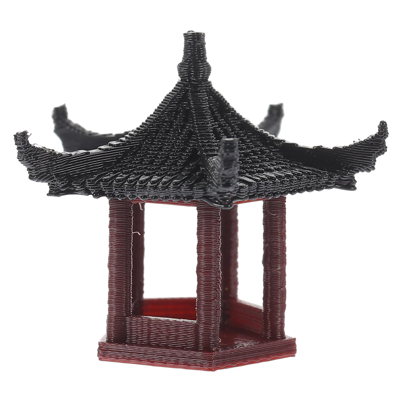 

Micro Landscape Pavilion Ornament Bonsai Garden Decor Aquarium Zen Statue Metal Desktop Landscaping Adornment Fish Tank