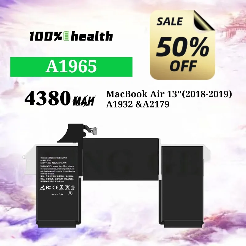 

A1965 4380mAh 9 Laptop Battery Compatible with Apple MacBook Air 13''/A1932/A217 Lithium Rechargeable Battery