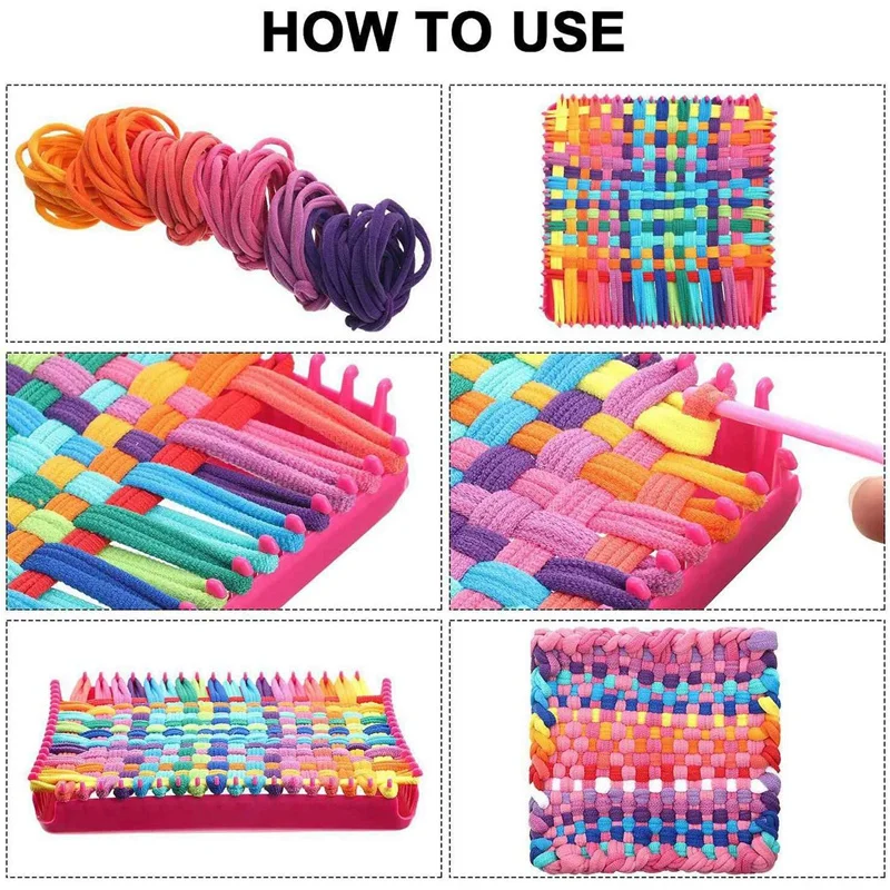 Горячие TTKK 384 шт. 7-дюймовые петли с прихватками, петли для плетения ткацких станков, петли для плетения с 12 цветами для поделок своими руками, принадлежности A