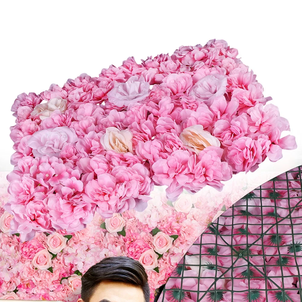 12 قطعة من جدار زهرة النبات مع دالي وردي، شامبانيا، ورود وردية، جودة عالية، ديكور،