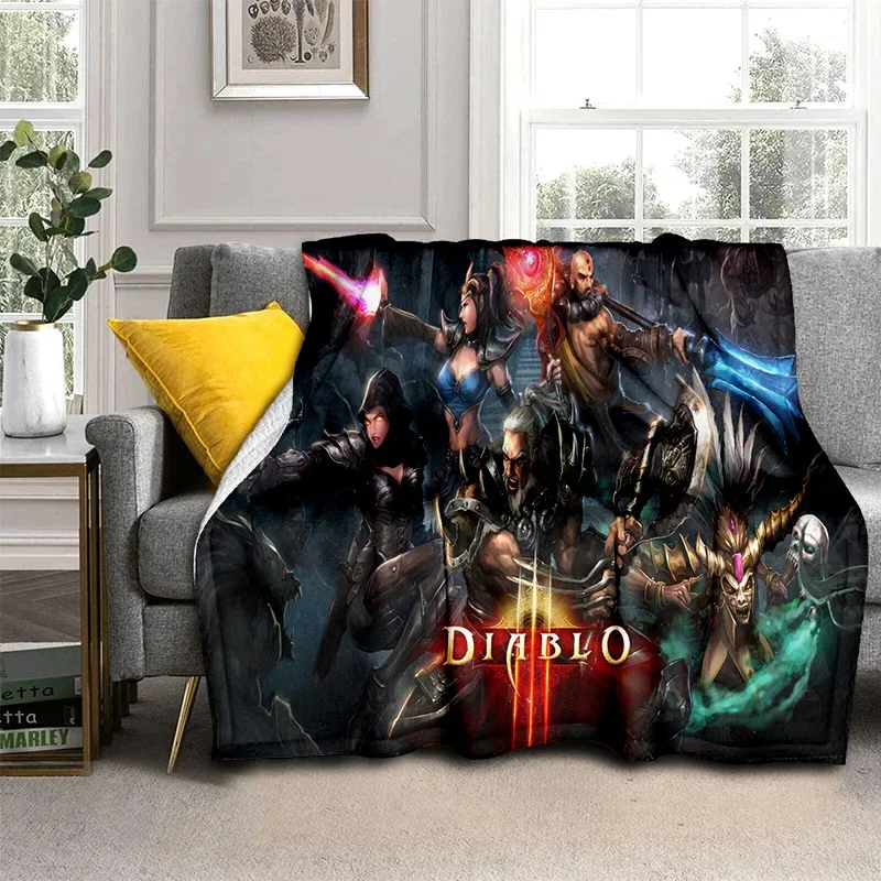 الكلاسيكية ديابلو لعبة ألعاب الكرتون بطانية ، لينة رمي بطانية للمنزل غرفة نوم أريكة تتحول لسرير نزهة السفر غطاء مكتب بطانية الاطفال