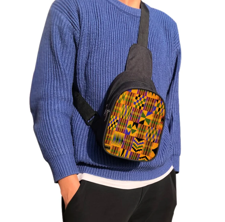 Afro Women Girls Waterproof Crossbody Waist Bag African Woman Print Belt Bag Pack Fashion Travel Chest Bum Bag Travel Purse