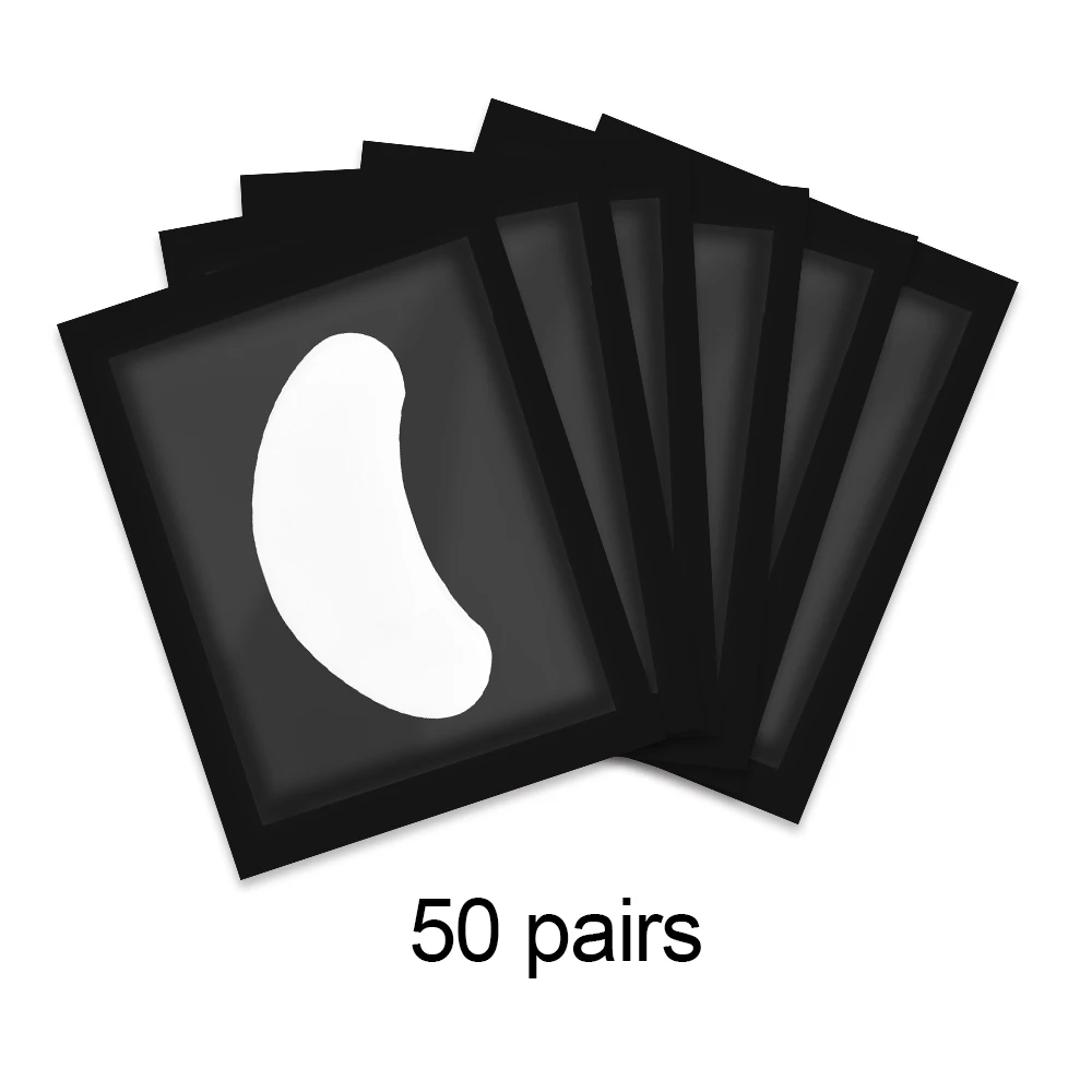 50 Paar Wimpernverlängerungs-Patches, Hydrogel-Patches, Gel-Pad, Make-up, Wimpernlift-Werkzeuge, unter den Augenklappen, Pads für Wimpernverlängerung