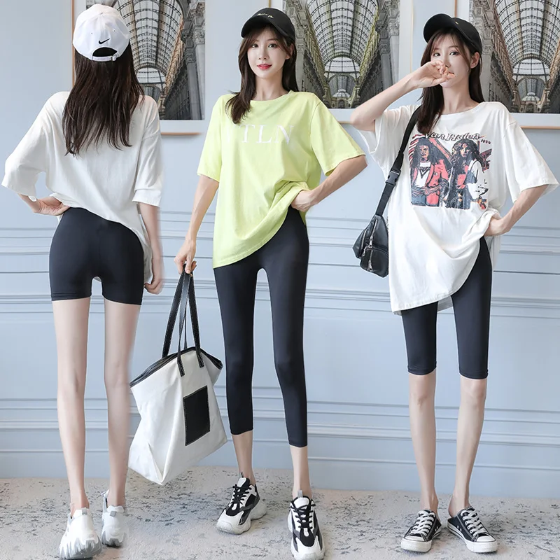 Ice Silk Safety Shorts Women's Summer Thin Modal Anti-Light Five-Seven Shorts Bottoms Outerwear Seven-Length Pants