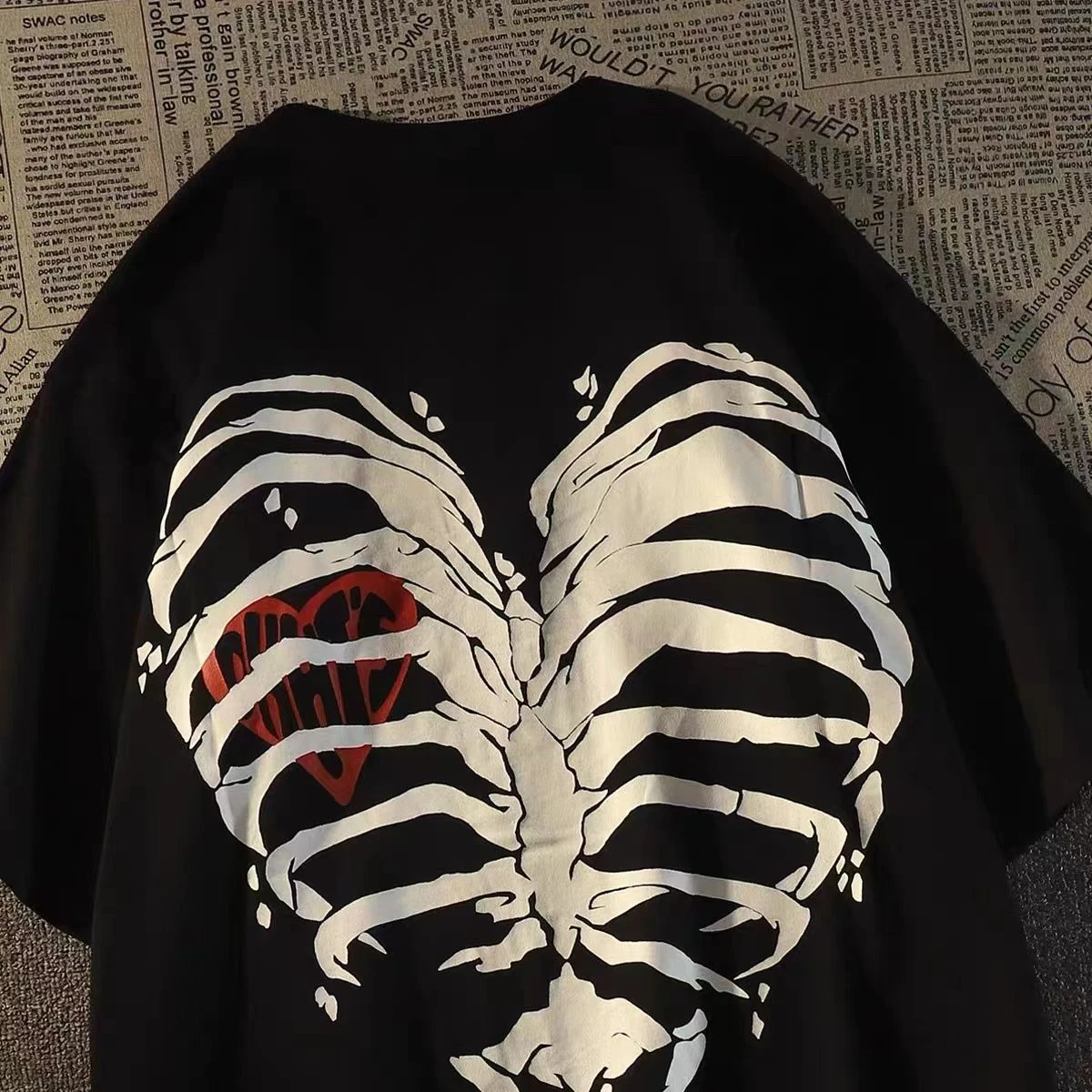 New 25 Street Hip-hop Heart-shaped Frame Fashion 100% Cotton Summer Cool Comfortable Versatile Adult Men's Daily Soft Breathable