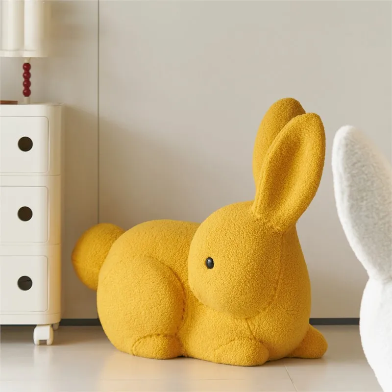 

MOMO Nordic Light Luxury Internet Celebrity Rabbit Cute Designer Home Homestay Simple Lamb Wool Single Sofa Chair
