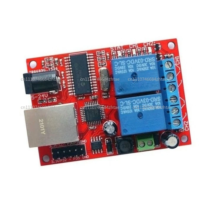 Ethernet 2 channel Relay Board Delay Switch TCP/UDP Controller Module WEB Server