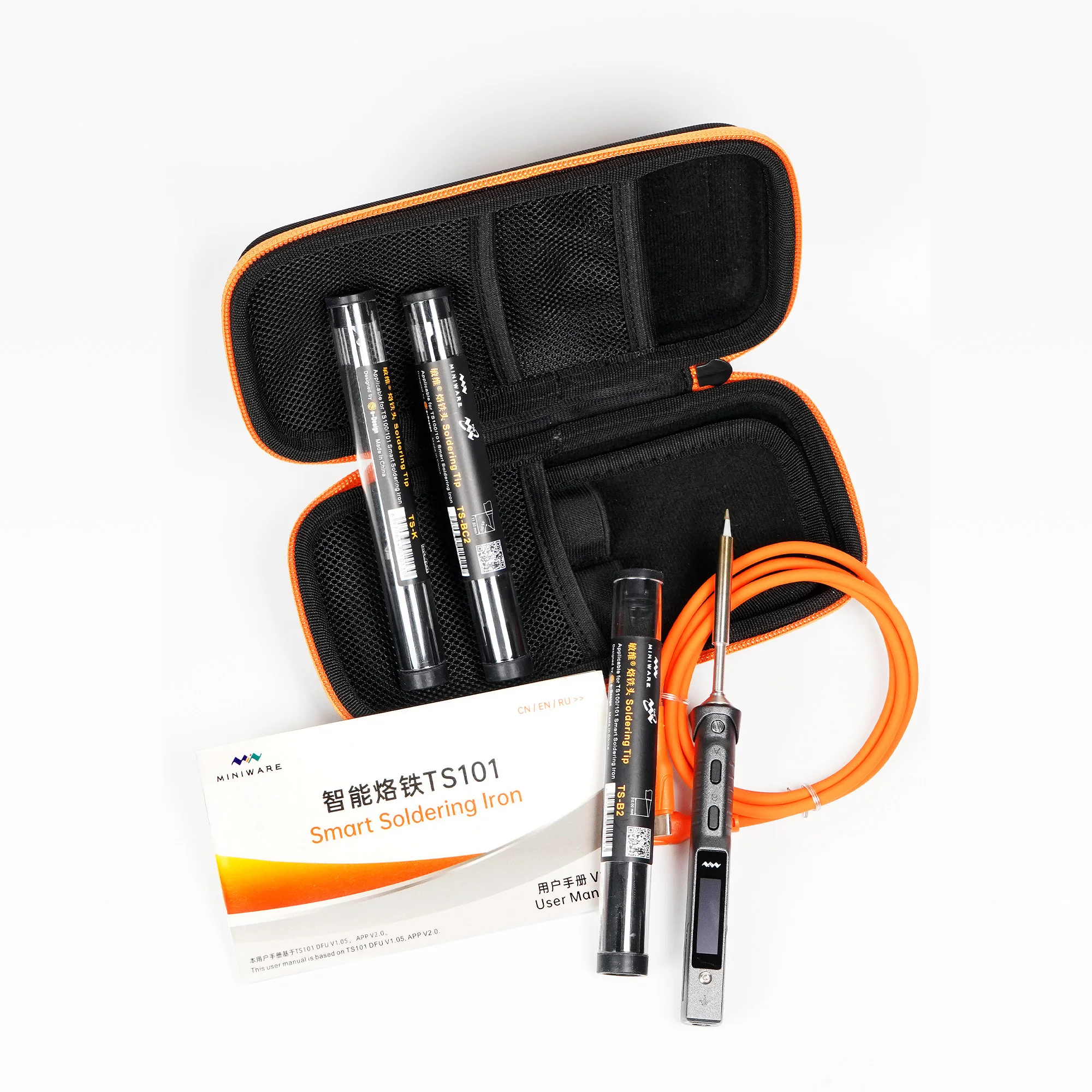 MINIWARE H100 Digital Soldering Iron Handle High Power Internal Heating Welding Pen for Household Electronics Repair Kit