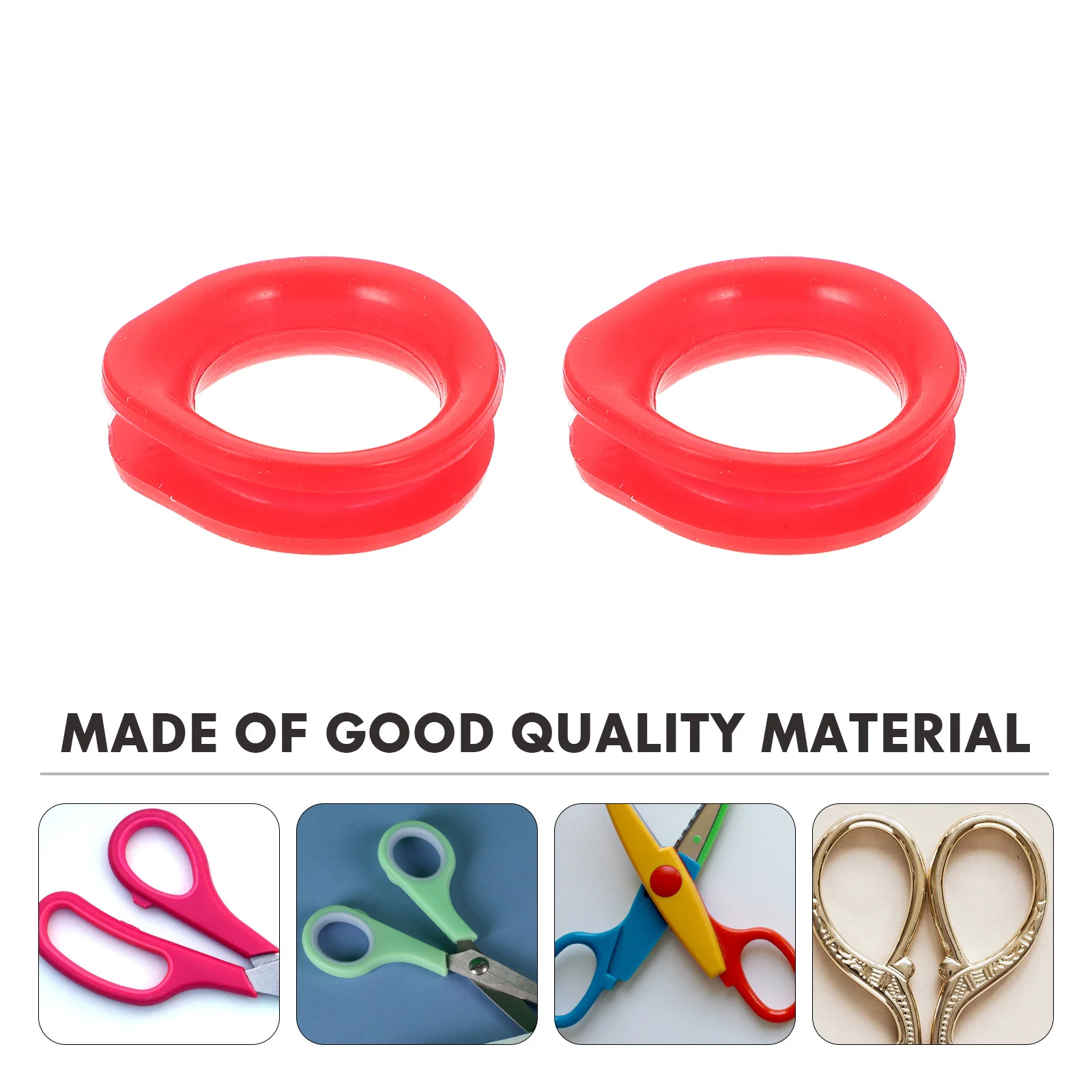 4 قطعة سيليكون مقص خواتم الاصبع المضادة للانزلاق حامي مرن للتهيأ قص الشعر المقصات مريح يده غطاء حلقة #1