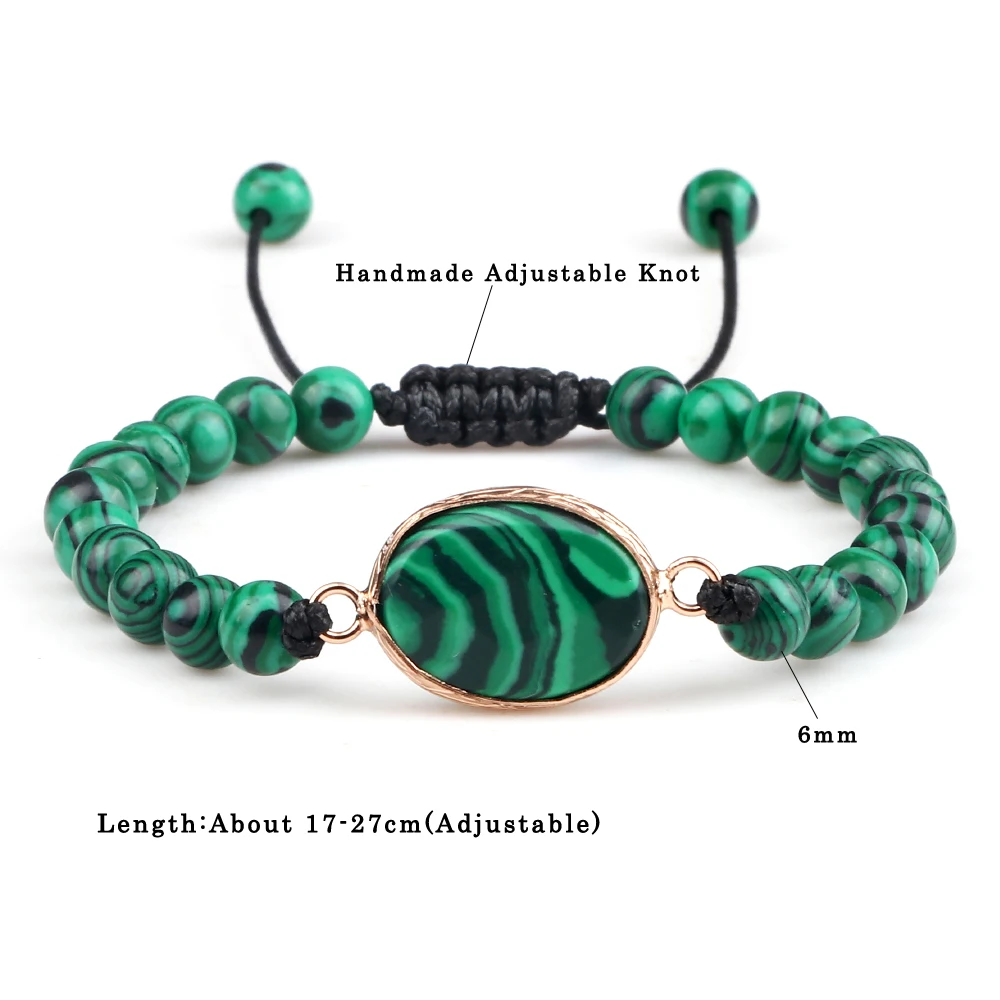 Natural Malachite Stone Beaded Necklaces&Bracelets Women Green Beads Pendants Charms 108 Mala Prayer Necklaces Men Yoga Jewelry