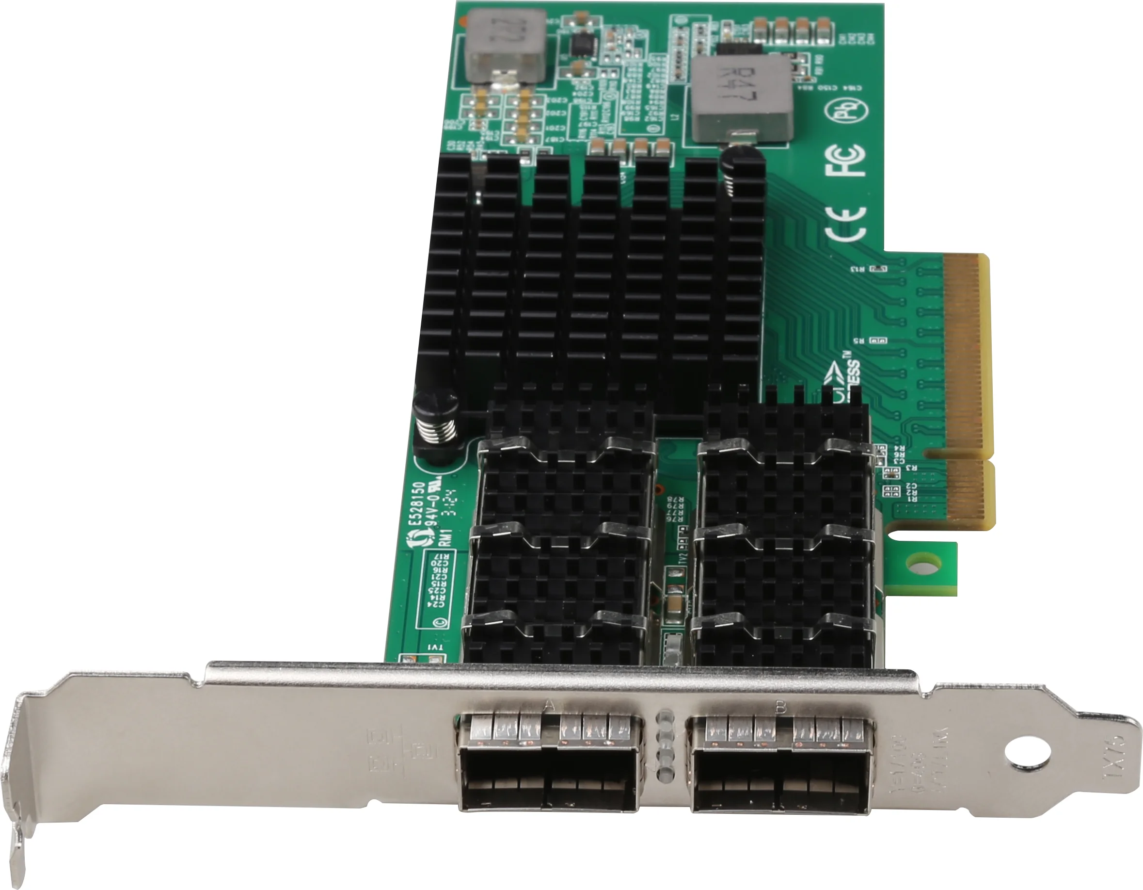 Tarjeta LAN PCIe Gen3.0-8X 40G QSFP de 2 puertos compatible con Intel/XL710-BM2 y AM2 velocidades de red múltiples 40G/10G/1G servidor interno con cable