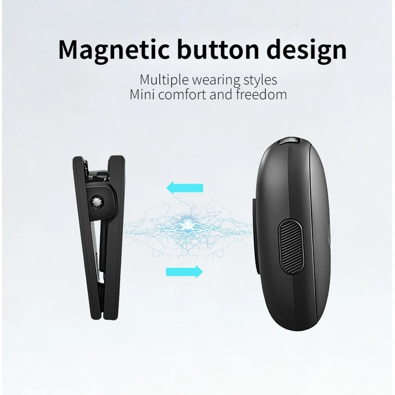 Wireless Lavalier Microphone with Digital Display Charging Compartment Noise Reduction Portable Microphone for Video Recording