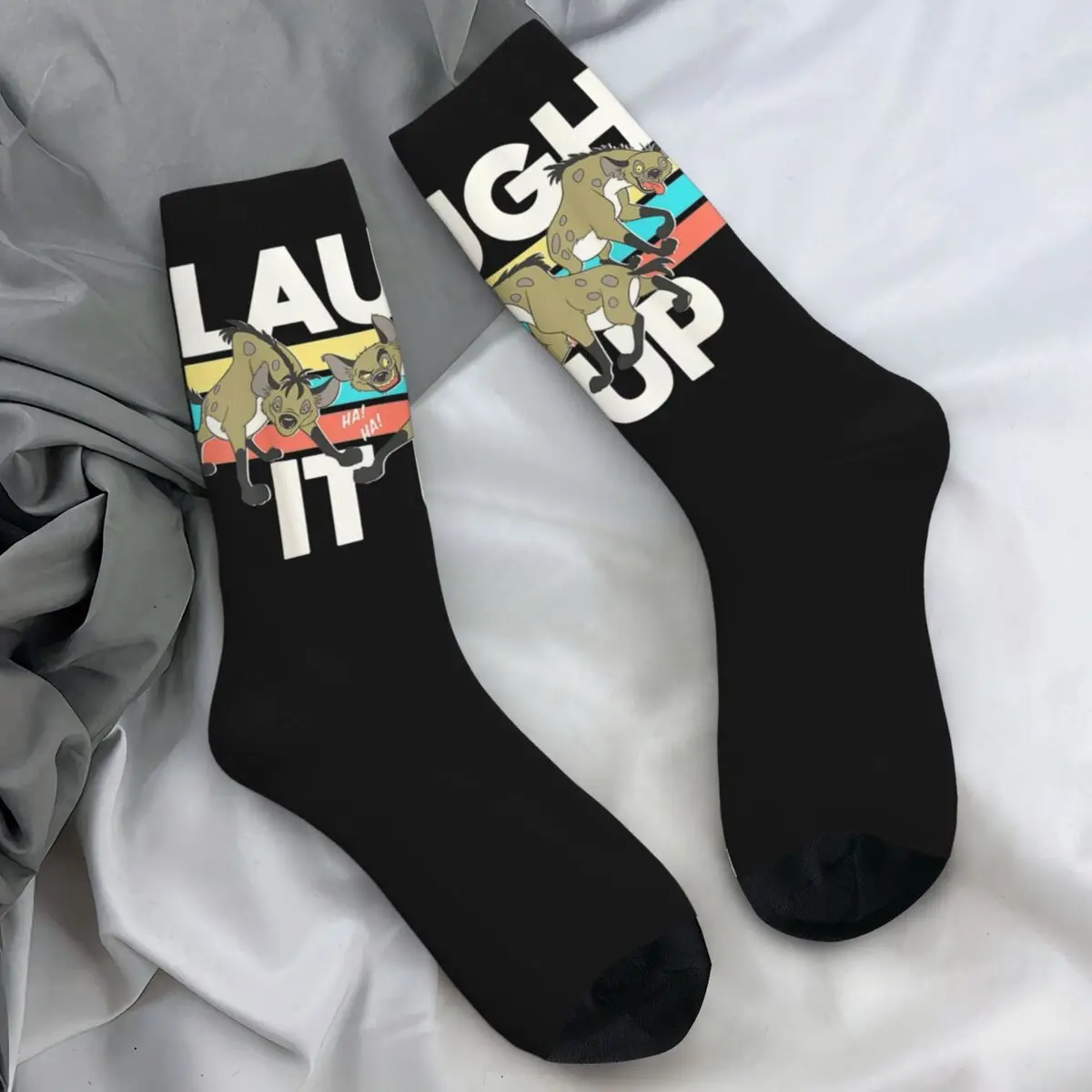 Lion King Socks Winter Hyenas Laugh Stockings Gothic Men Comfortable Socks Graphic Running Sports Anti Slip Socks