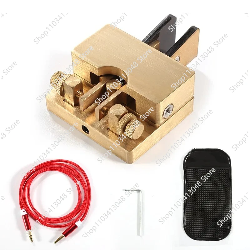 JCY-56 Brass Telegraph Key Automatic Key Dual-Paddle Magnetic CW