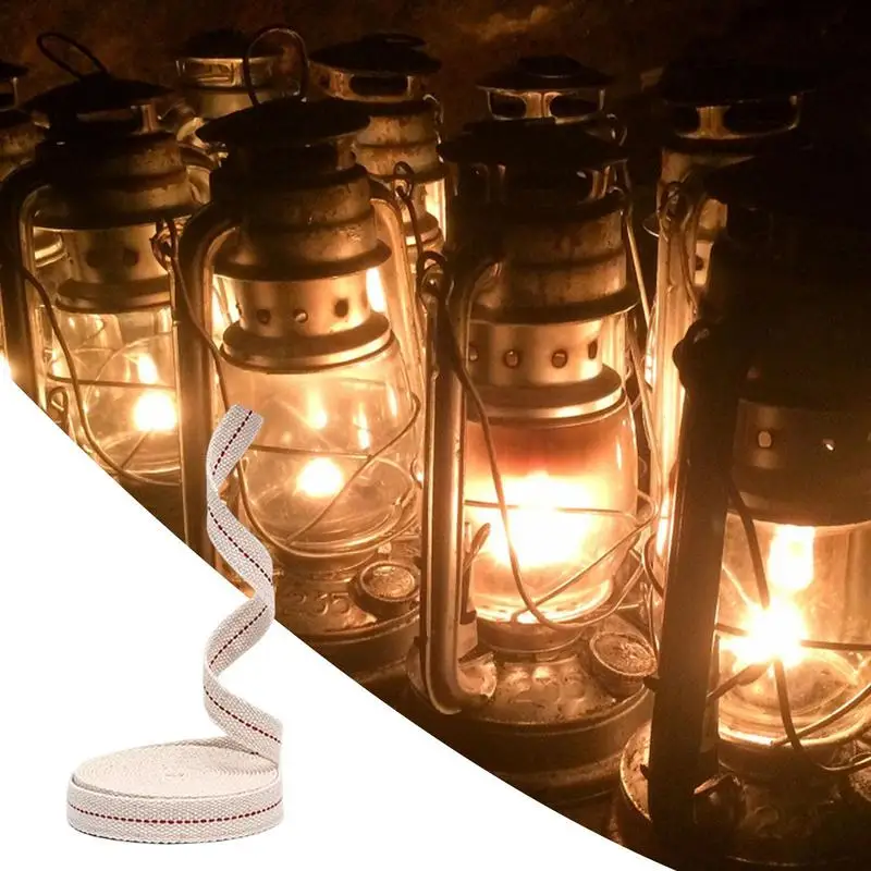 Wicks For Oil Lamps Cotton Lantern Wick 5M/16.4ft Kerosene Lamp Accessories For Burner Stove Oil Lamp Burners For Camping