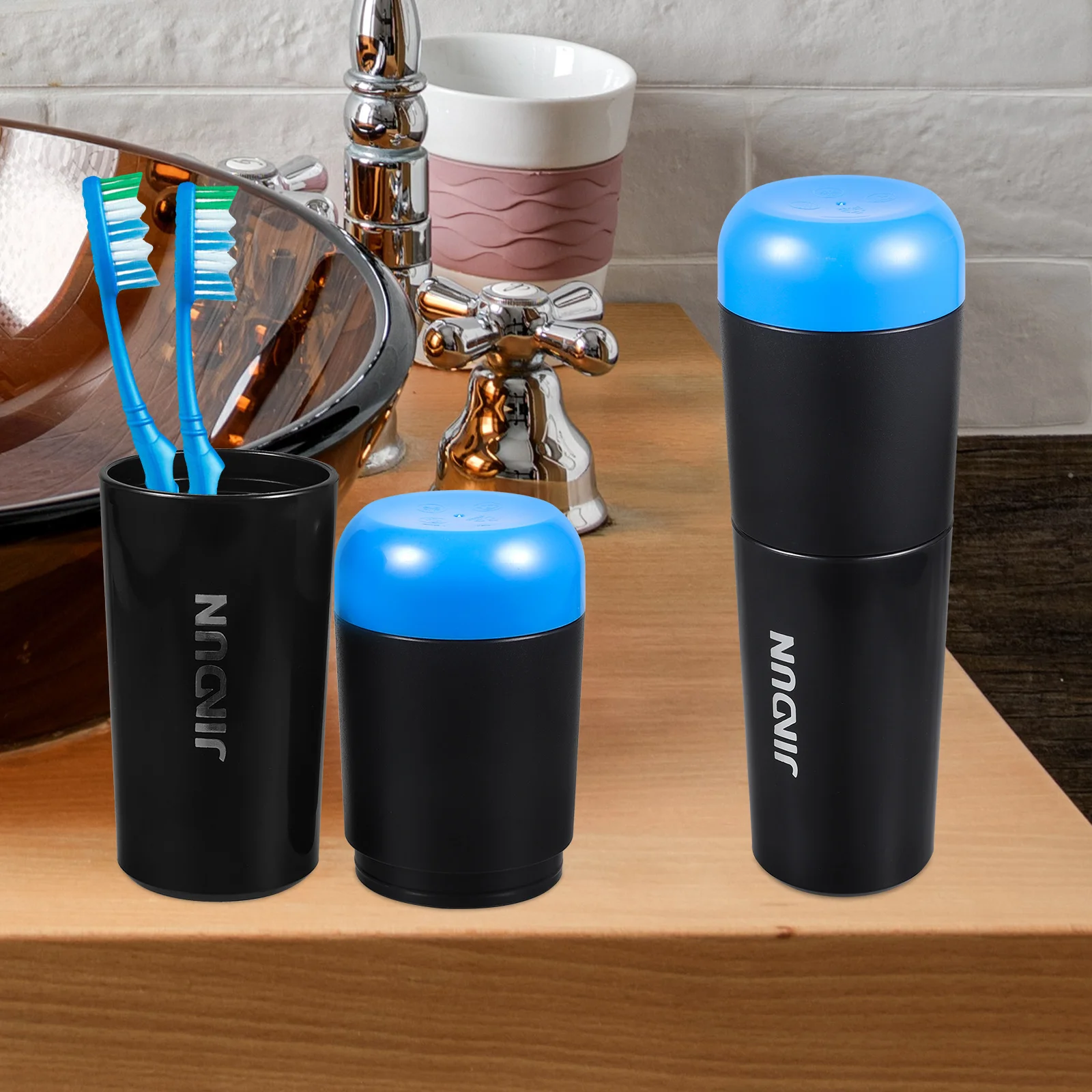 

Коробка для чашки зубной щетки, органайзер для зубной пасты, портативный держатель, дорожный черный контейнер для зубной пасты, небольшой легкий органайзер