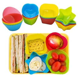 Silicone Lunch Box Divisores para Crianças, Bento Bundle, Lunch Acessórios, 4 Pcs