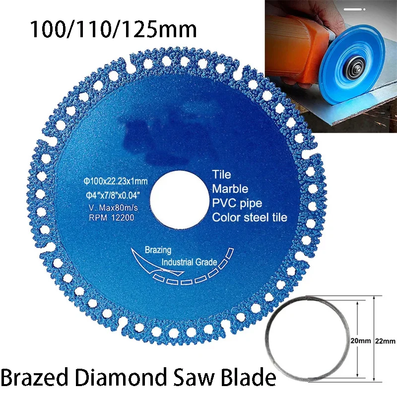 

Brazed Diamond Saw Blade Ultra Thin Saw Blade Ceramic Tile Glass Cutting Disc Indestructible Cutting Discs Angle Grinder Tool