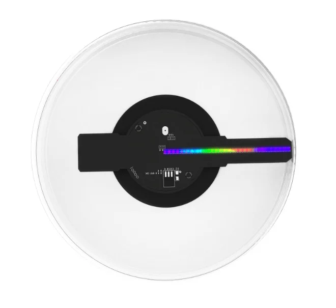 3D الثلاثية الأبعاد الإسقاط مروحة واي فاي التحكم عن بعد LED شعار LED ضوء النيون الدورية عرض وقت الإعلان