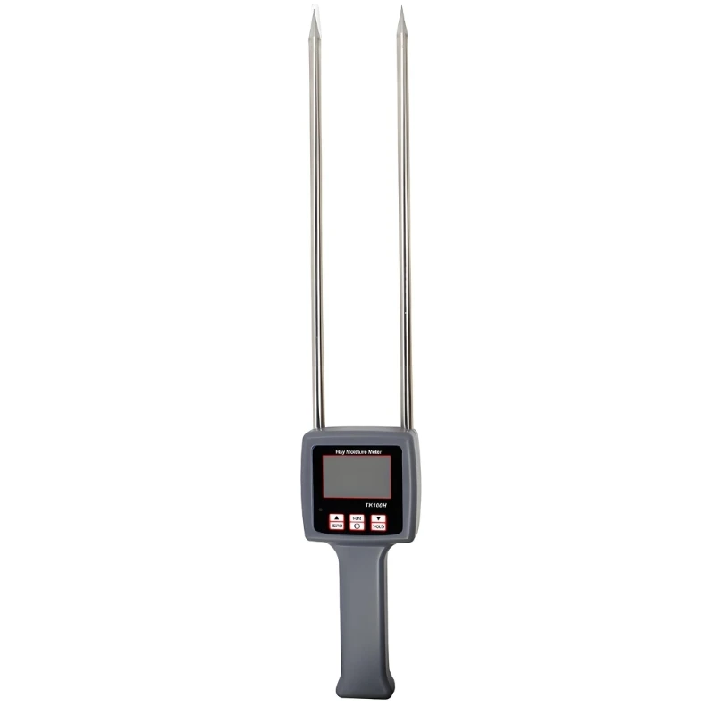 G92C Storage Review Moisture Meter with Front Panel Access, Twin Prongs, and Handheld Form for Farm Receiving, Barn Work, and