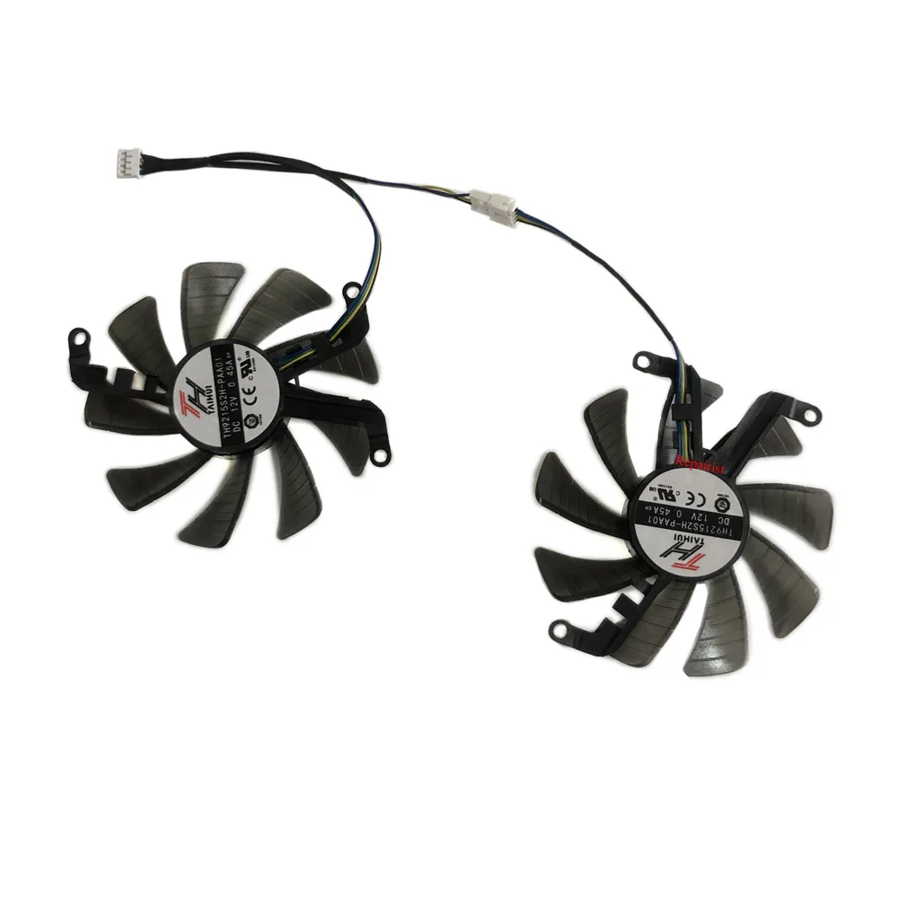 2Pcs/Set,TH9215S2H-PAA01,Graphics Cooler Fan,For PNY GeForce RTX3060 12GB UPRISING,RTX 3060 Ti 8GB XLR8 Gaming REVEL