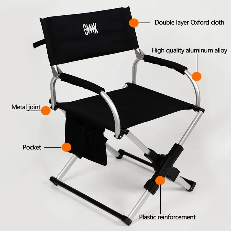 Outdoor Camping Chair Beach Fishing Chair Aluminum Alloy Travel Hiking Seat Picnic