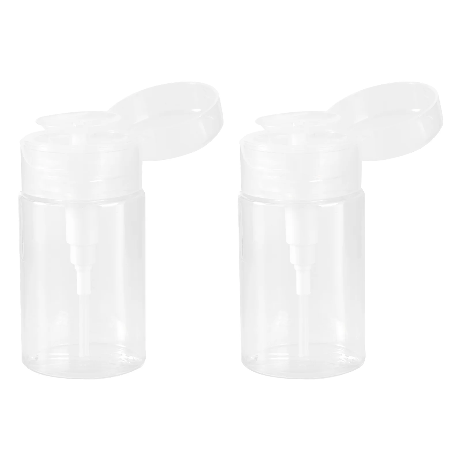 2 Pcs Bottles Push Dispenser Tube Kit Washer Lotion Travel Makeup Toner Portable Container