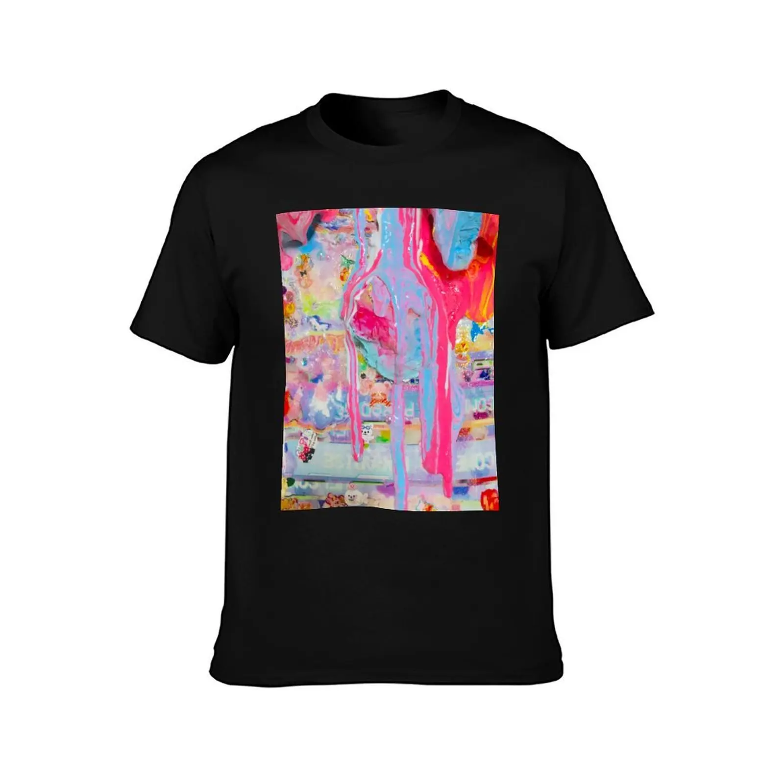 gooey daydream T-Shirt, Summer Casual Cotton Tee, Oversized Streetwear Tops, Vintage Graphic Print, Loose Fit Short Sleeve