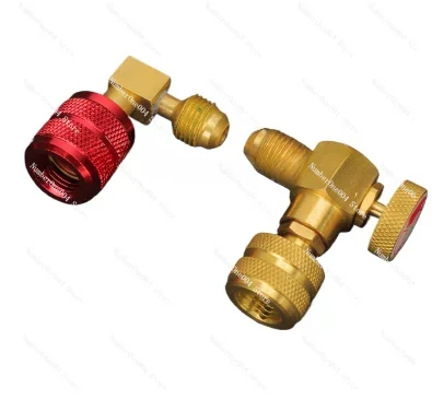 90-degree Air-conditioning Filling Safety Valve R32R410 Fluorination Valve Refrigerant Filling Adapter Fluorination Tool