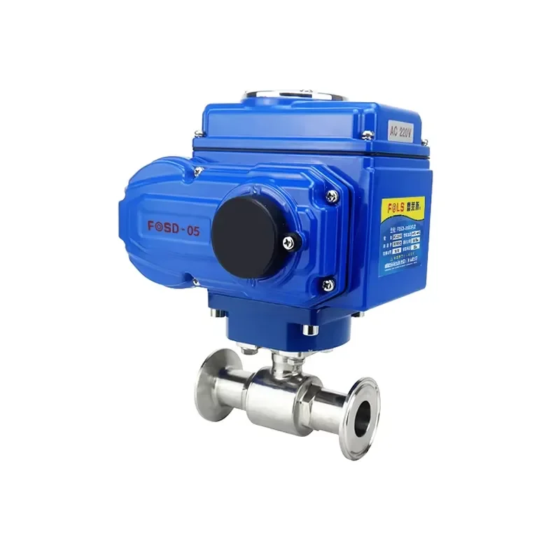 SS304 SS316 Tri Clamp Motorized Ball Valve 2 Way Sanitary Electric Ball Valve