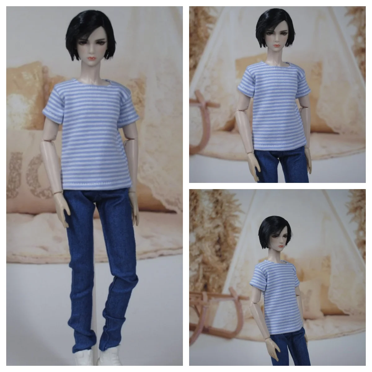 30 センチメートル 1/6 BJD YUGE KEN 男性人形ファッション Tシャツ子供 DIY 人形服アクセサリー 1/6 スケール男性人形用