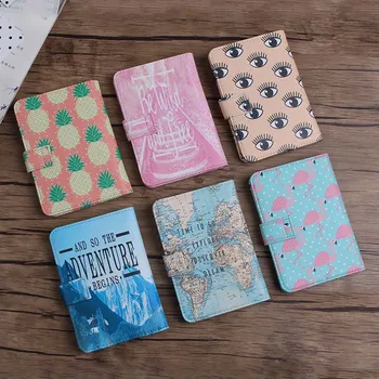 เคสกระเป๋าสตางค์ลายนกฟลามิงโกสำหรับเดินทางหนัง PU เหมาะสำหรับธุรกิจสำหรับผู้ชายและผู้หญิงที่ใส่บัตรธนบัตรบัตรประชาชนแบบธารน้ำแข็ง