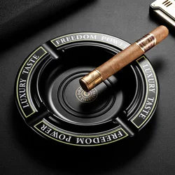 Luxury Metal Cigar Holder Ashtray Portable Zinc Alloy Cigarette Ash Tray 4 holders Smoking Ash Tray Cigars Accessories