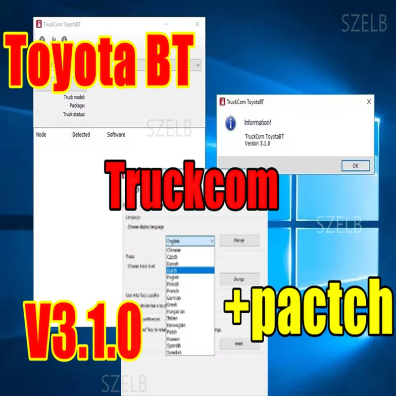 

Диагностическое программное обеспечение Toyota BT TruckCom 3.1.0 + сервисные основы + неограниченное количество деталей для нескольких деталей, вилка/подъемник, новейшее
